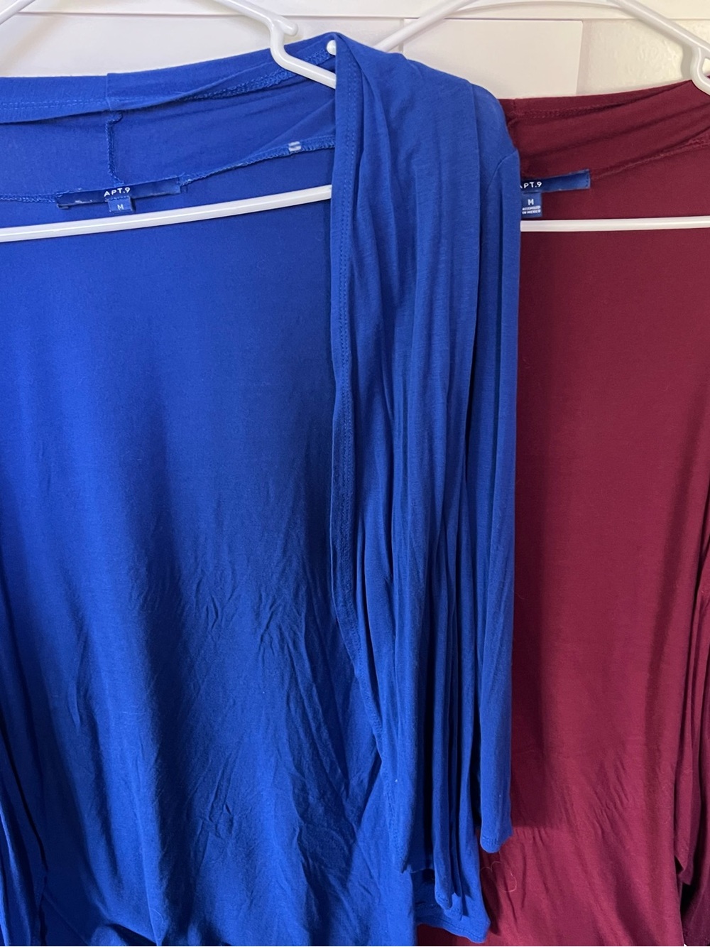 Lot of 2, Apt. 9 Cardigan, Medium - Royal Blue and Berry Red